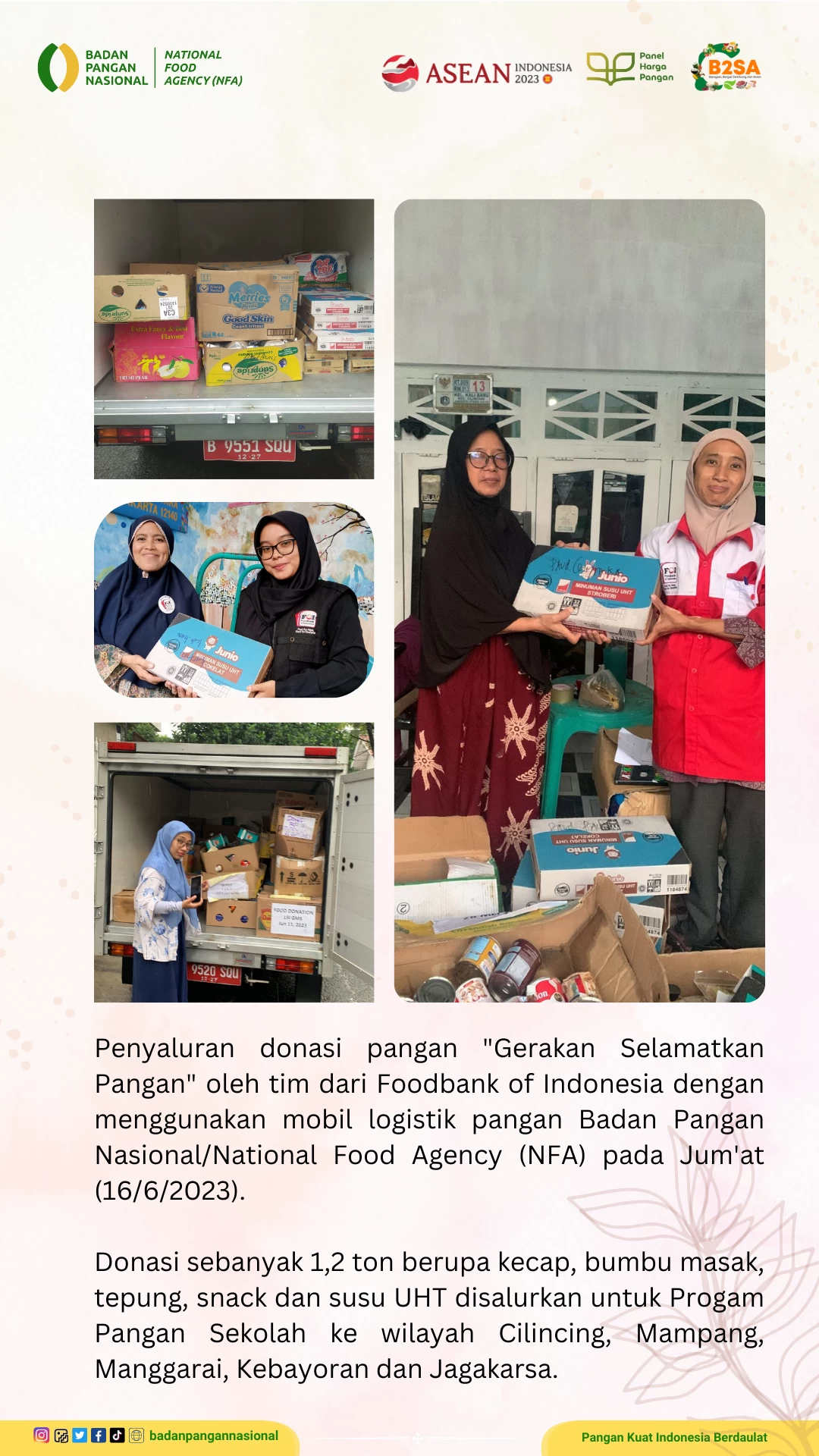 Penjemputan/Penyaluran Donasi Sisa Pangan 16 Juni 2023