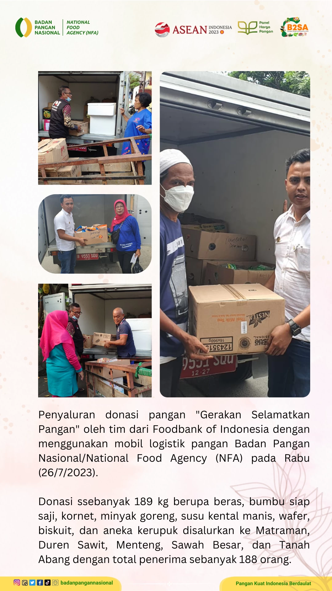 Penjemputan/Penyaluran Donasi Sisa Pangan 26 Juli 2023