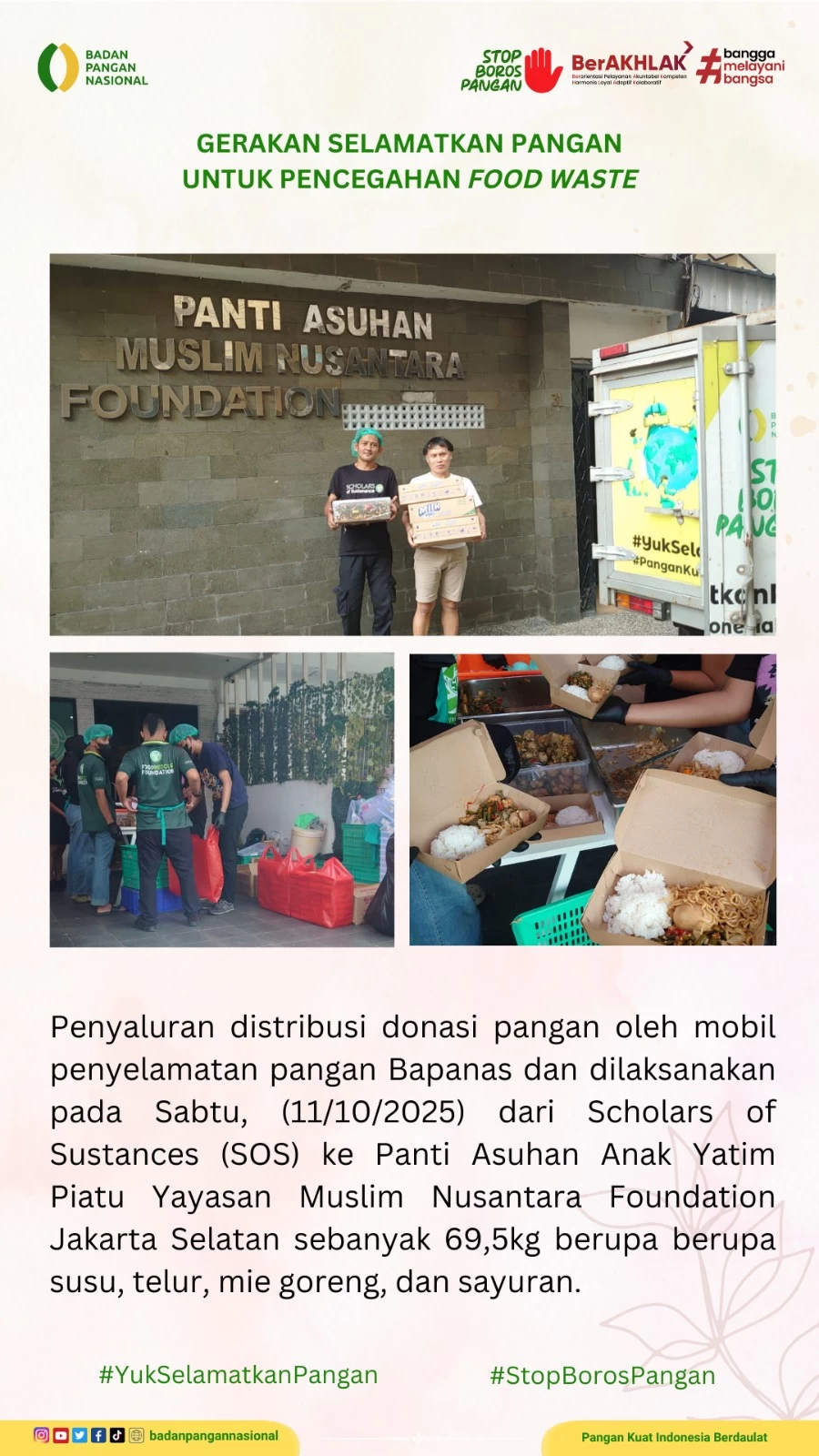 Penjemputan/Penyaluran Donasi Sisa Pangan 11 Oktober 2025