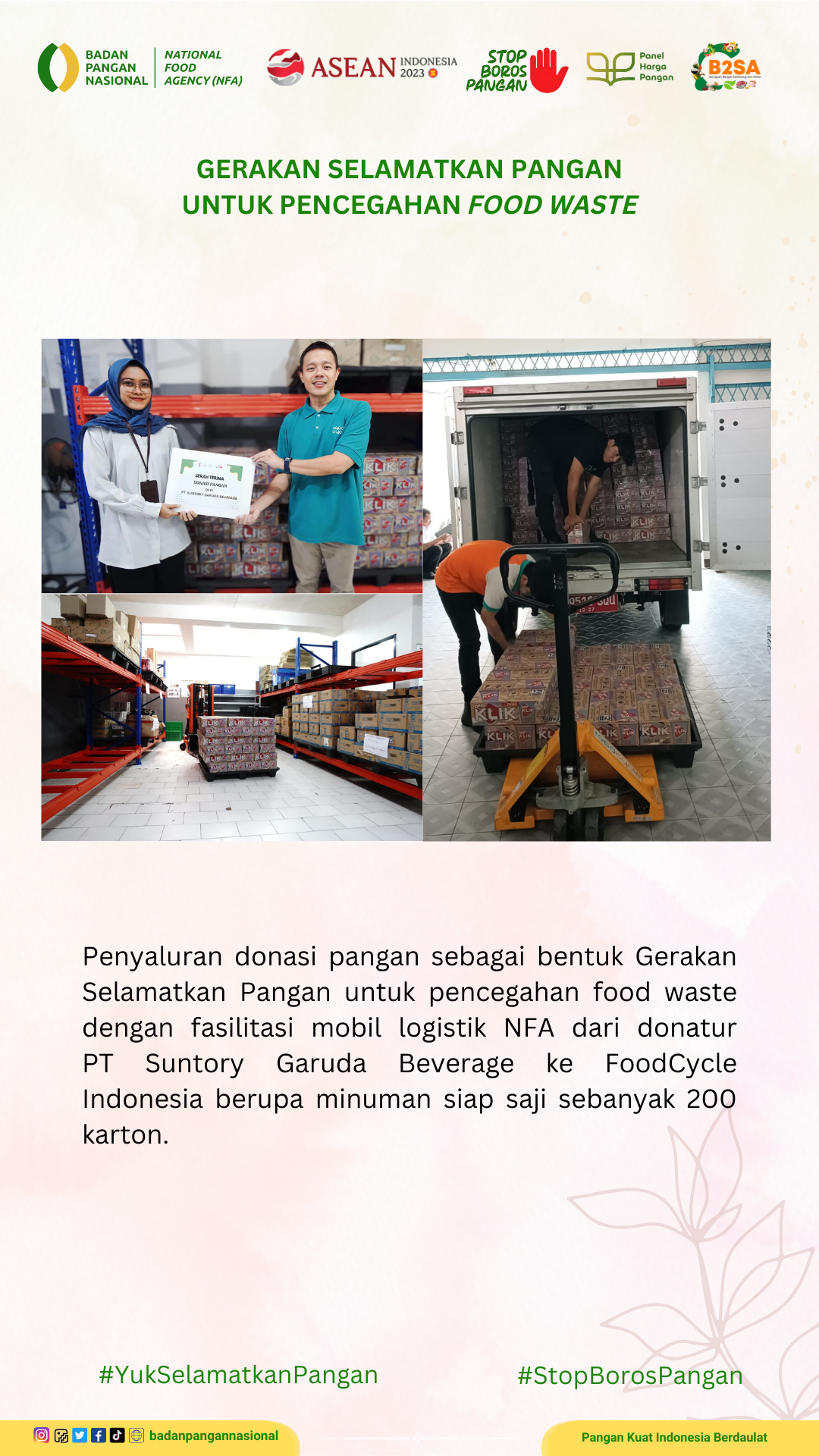 Penjemputan/Penyaluran Donasi Sisa Pangan 30 Januari 2024