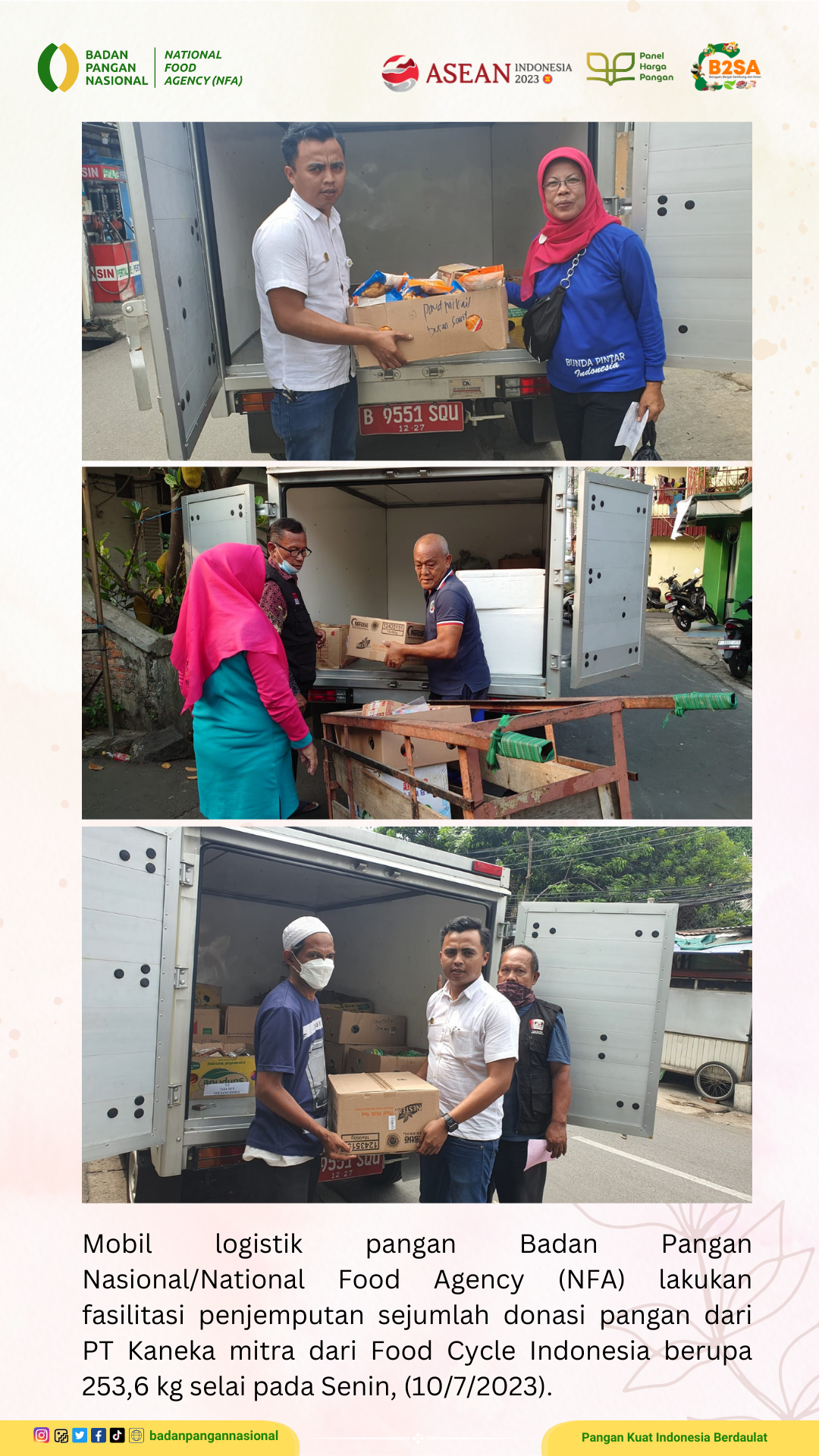 Penjemputan/Penyaluran Donasi Sisa Pangan 10 Juli 2023