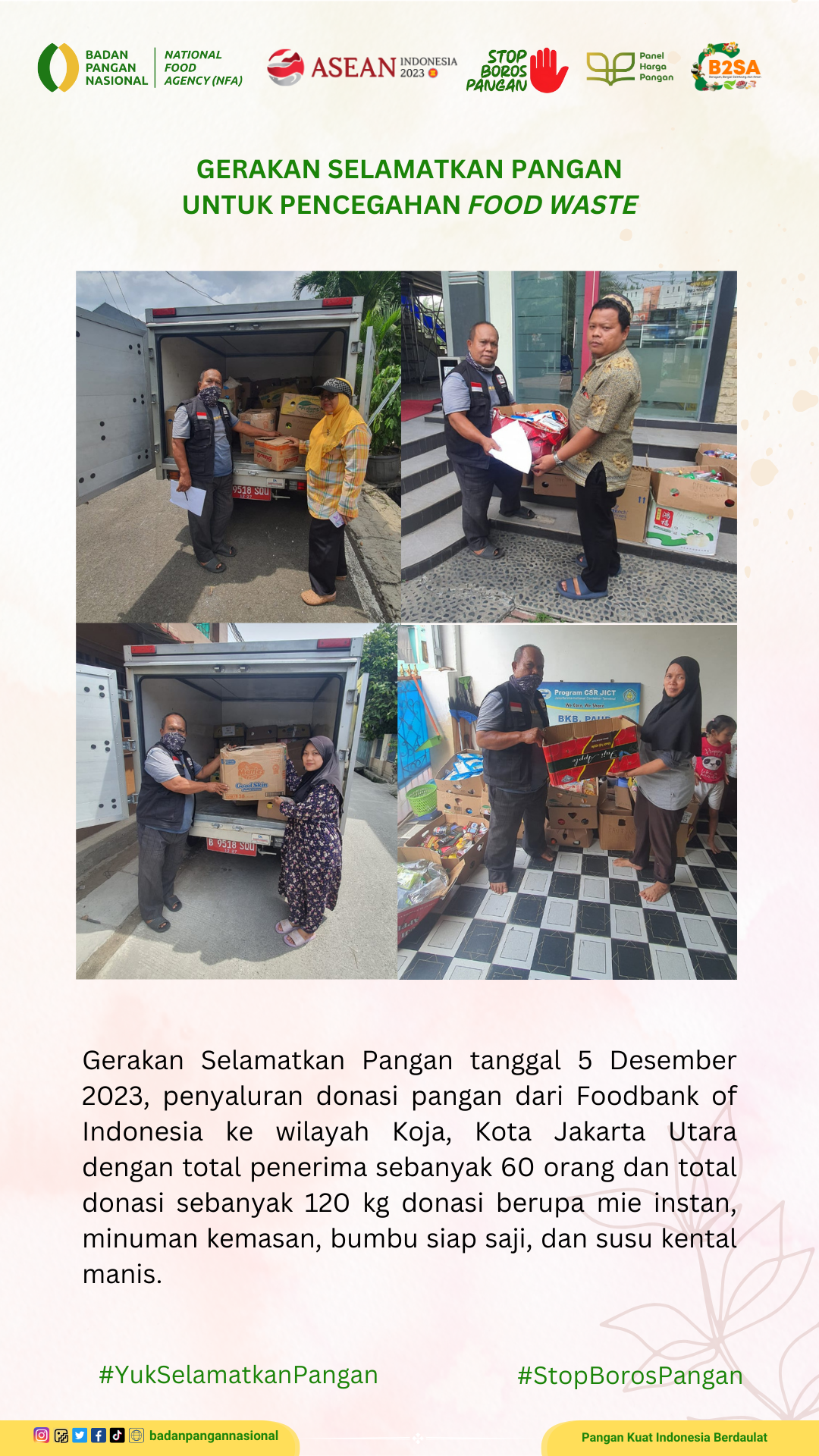 Penjemputan/Penyaluran Donasi Sisa Pangan 5 Desember 2023