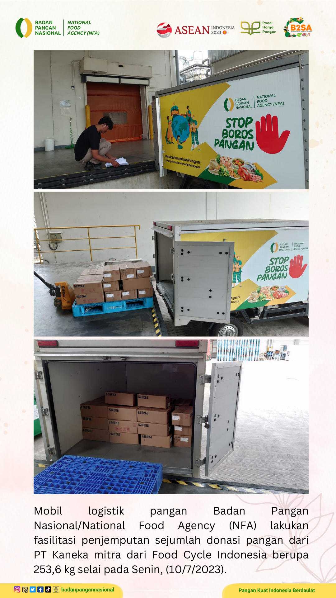 Penjemputan/Penyaluran Donasi Sisa Pangan 10 Juli 2023